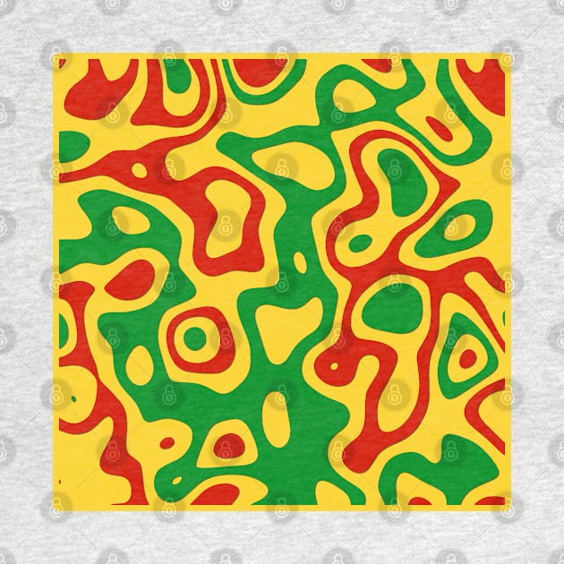 Paper Cut Out Pattern (Green, Yellow & Red) by Merch House